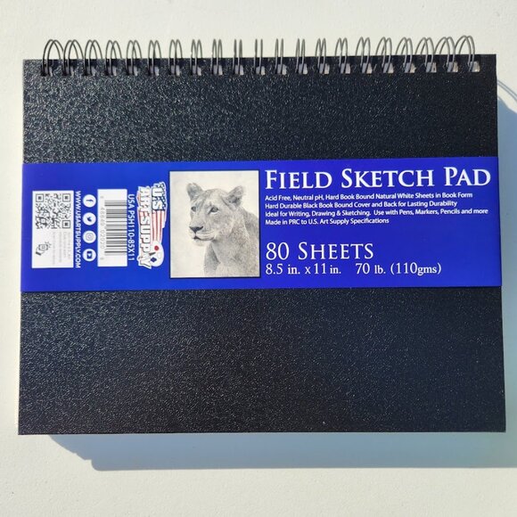 U.S. Art Supply 8.5" x 11" Premium Hardcover Sketch Book 80 Sheets 70 lb (110gsm - Picture 7 of 10